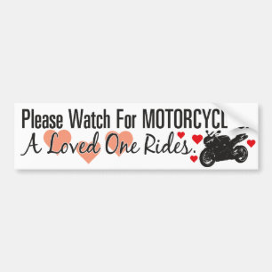 Let op motorfietsen - Sportbike Bumpersticker