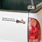 Let op motorrijwielen bumpersticker (Op Truck)