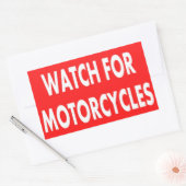 Let op motorrijwielstickers rechthoekige sticker (Envelop)