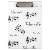 "Let op" Muzikale notitie klembord (Voorkant)