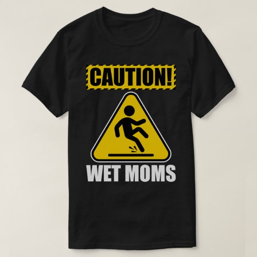 Let op natte dammen t-shirt (Design voorkant)