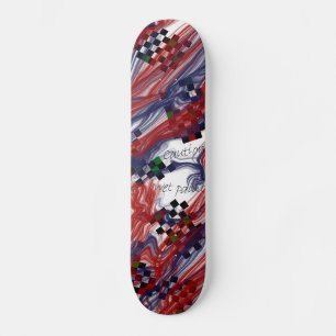 Let op natte verf - koel en mooi ontwerp - skateboard