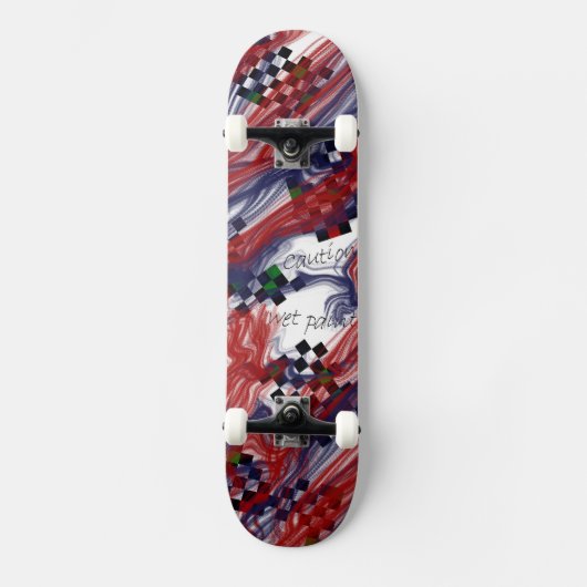 Let op natte verf - koel en mooi ontwerp - skateboard (Voorkant)