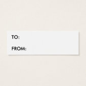 "Let op: niet openen tot Kerstmis" Cadeau Label Mini Visitekaartjes (Achterkant)