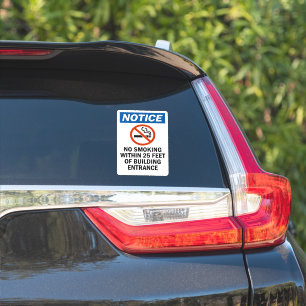Let op: niet roken binnen 25 voet van het gebouw sticker
