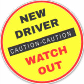 Let op Nieuwe driver bekijken Sticker (Voorkant)