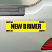 Let op nieuwe driver Bumpersticker (Op auto)