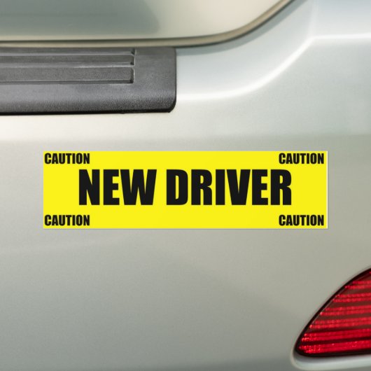 Let op nieuwe driver Bumpersticker (Op auto)