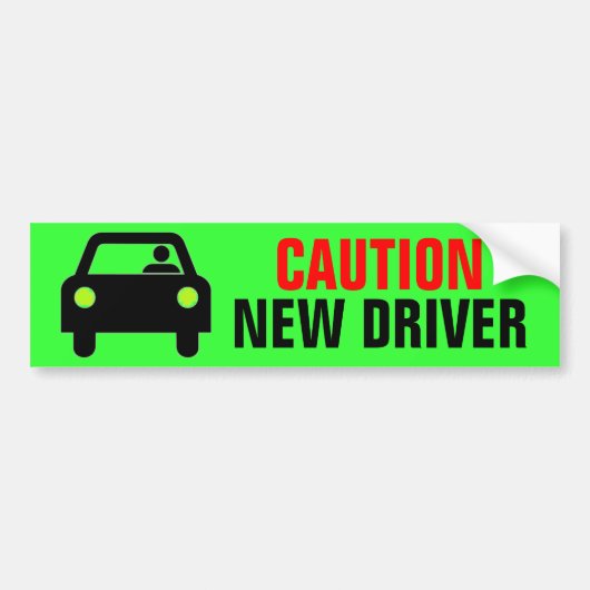 Let op nieuwe driver bumpersticker (Voorkant)