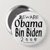 Let op Obama Bin Biden Ronde Button 4,0 Cm (Voorkant /achterkant)