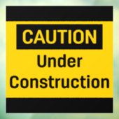 LET OP Onder Constructie Plein Raamsticker (Vel 3)