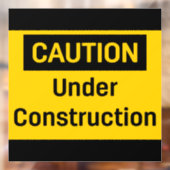 LET OP Onder Constructie Plein Raamsticker (Vel 2)