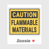 Let op ontvlambare materialen sticker (Vel)