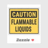 Let op ontvlambare vloeistoffen sticker (Vel)