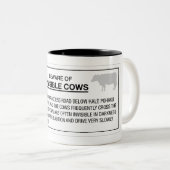 Let op: onzichtbare koeien, gebarentaal, Hawaii, V Tweekleurige Koffiemok (Voorkant rechts)