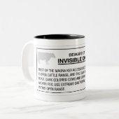 Let op: onzichtbare koeien, gebarentaal, Hawaii, V Tweekleurige Koffiemok (Voorkant links)