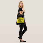 Let op: oogbescherming is vereist in dit gebied te tote bag (Op model)