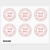 Let op!! Open niet tot de datum van de Verzegeling Ronde Sticker (Vel)