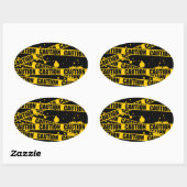 Let op! ovale sticker (Vel)