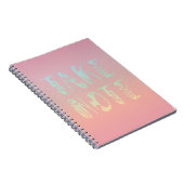 "Let op" Pastel Pink Rainbow Notitieboek (Rechterzijde)