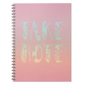 "Let op" Pastel Pink Rainbow Notitieboek (Voorkant)