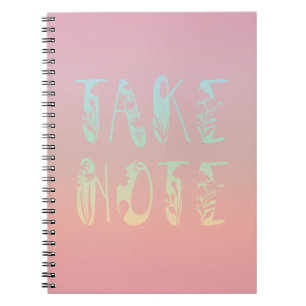 "Let op" Pastel Pink Rainbow Notitieboek