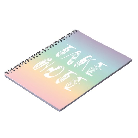 "Let op" Pastel Rainbow Notitieboek (Linkerzijde)