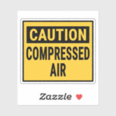 Let op perslucht sticker (Vel)