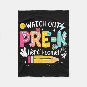Let op Pre-k Ik kom eraan Eerste dag terug naar sc Fleece Deken