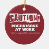 Let op! Prednison op het werk Keramisch Ornament (Voorkant)