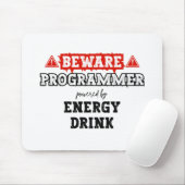 Let op: Programmeur aangedreven door energie-Drink Muismat (Met muis)