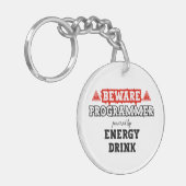 Let op: Programmeur aangedreven door energie-Drink Sleutelhanger (Voorkant Links)