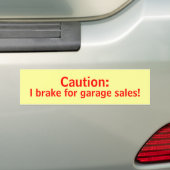 Let op: remmen voor de Bumpersticker van de verkoo (Op auto)
