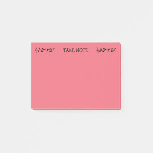 Let op rode Muzieknoten Post-it® Notes