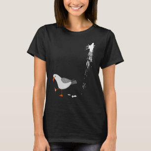 Let op Seagull Albatros Bird Crack Gull Beach Bir T-shirt