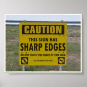 Let op: Sharp Edges Poster (Voorkant)