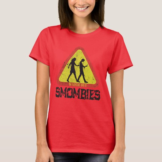 Let op Smombies T-shirt (Voorkant)