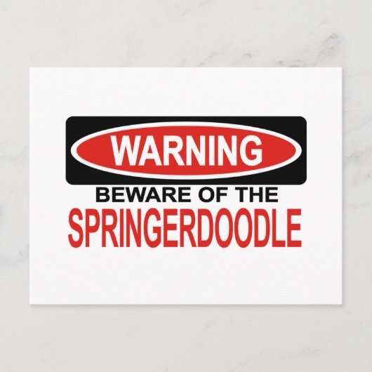Let op: Springerdoodle Briefkaart (Voorkant)