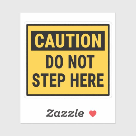 Let op, stap hier niet sticker (Vel)