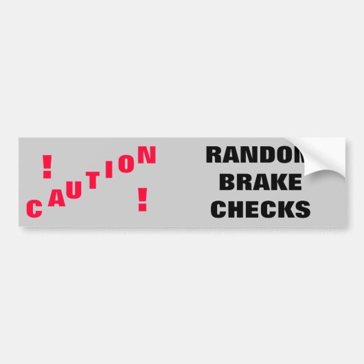 Let op! Steekproefremmen Bumpersticker (Voorkant)