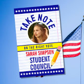 Let op: Stem" Verkiezingen studentenraad Poster