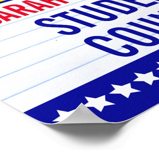 Let op: Stem" Verkiezingen studentenraad Poster (Hoek)