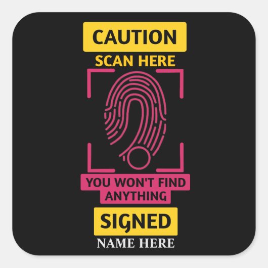 LET OP STICKER (Voorkant)