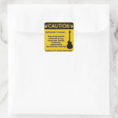 Let op sticker voor muziekliefhebbers (Tas)