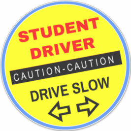 Let op Student Driver Sign (voor auto's) Bumper Sticker
