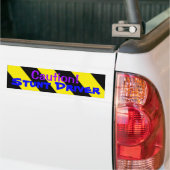 Let op! Stunt driver Bumpersticker (Op Truck)