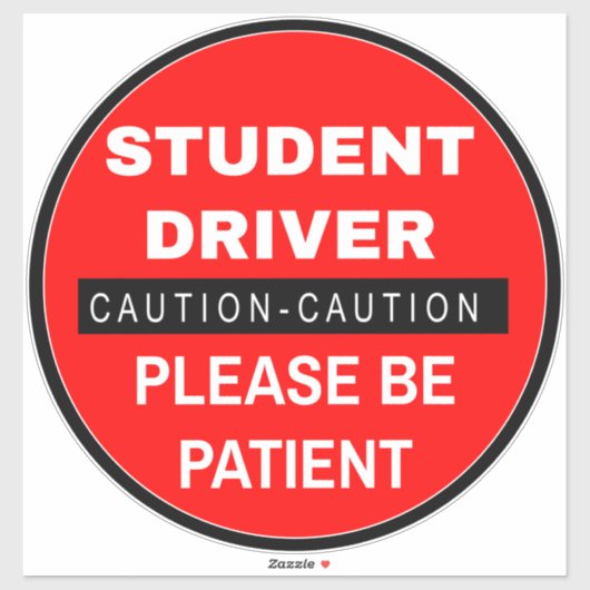 Let op Stuurprogrammabord voor leerlingen (een oge Sticker (Vel)