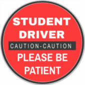 Let op Stuurprogrammabord voor leerlingen (een oge Sticker (Voorkant)