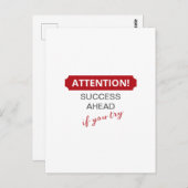 Let op! Succes voor de boeg, als je het probeert Briefkaart (Voorkant / Achterkant)