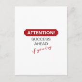 Let op! Succes voor de boeg, als je het probeert Briefkaart (Voorkant)